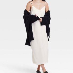 White Slip Dress XS Adjustable Straps